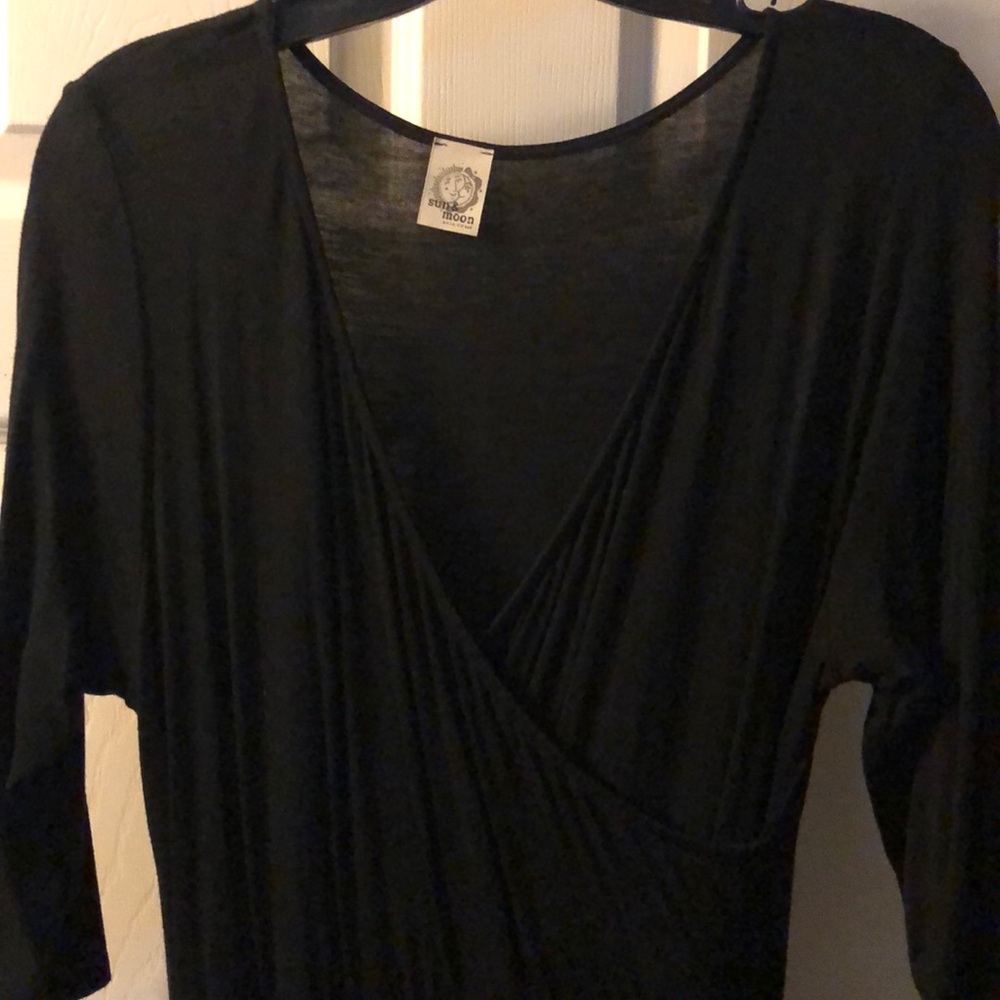 Black Color Block Modest Maxi 👗 - Picture 3 of 4